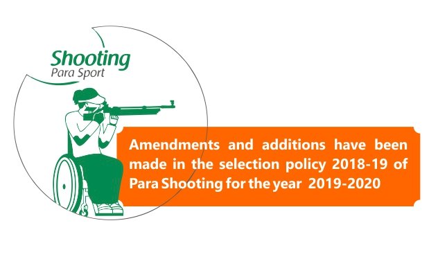New Amendment & Additions - Selection policy Para Shooting