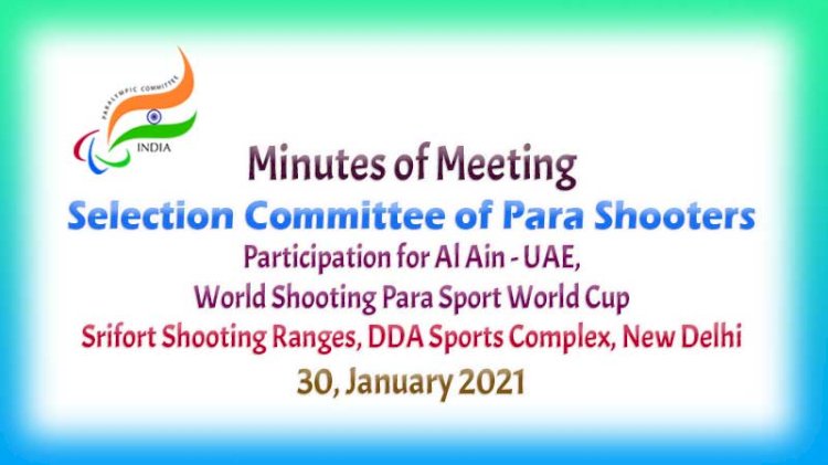 MOM Selection Committee - Participation for Al Ain UAE Shooting Worldcup