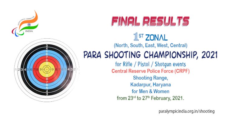 Final Results - 1 Zonal Para Shooting Championship 2021