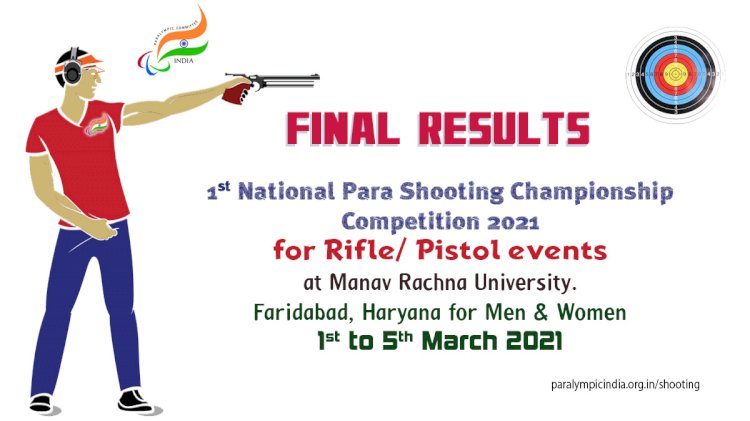 Final Results - 1st National Para Shooting Championship 2021