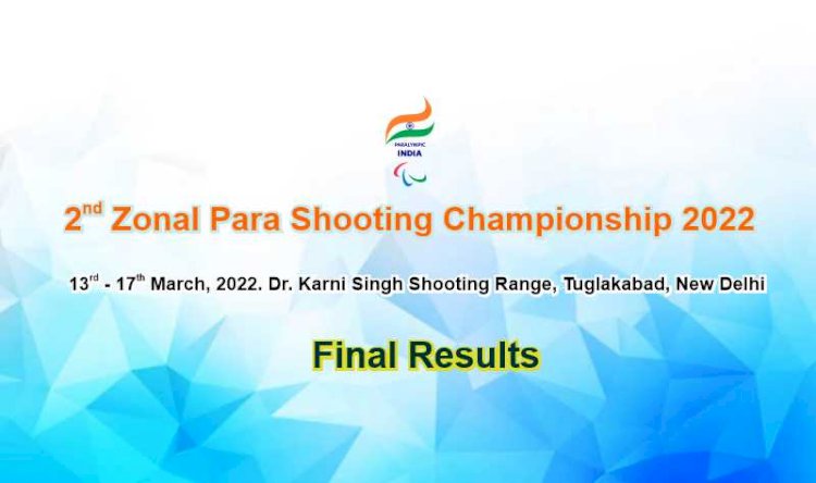 2nd Zonal Para Shooting Championship 2022 -Results Final