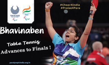 Paralympian Bhavina Advances to Finals  in Table Tennis Paralympics Tokyo 2020